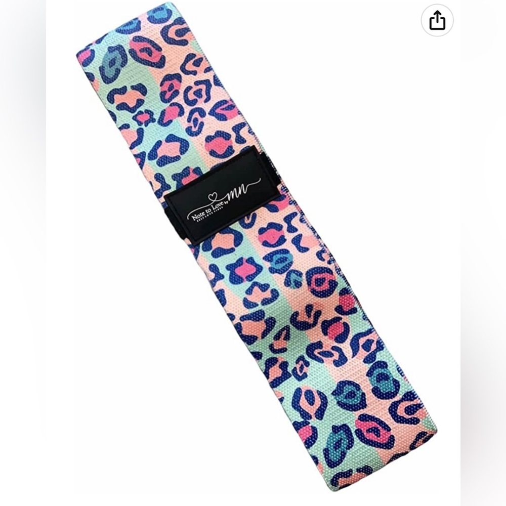multi color leopard print non slip booty band/resistence band